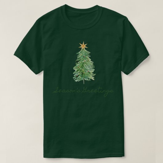 TShirt d'arbre unique Joyeuses Fêtes (Design devant)