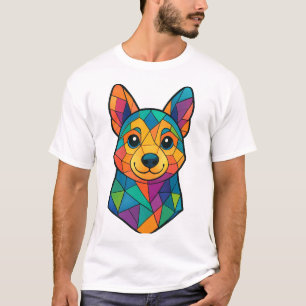 Tshirt de chien géométrique tendance