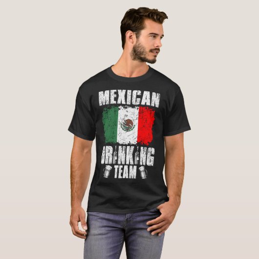 Tshirt de Noël de l'équipe de boisson mexicaine (Devant entier)