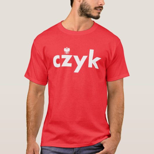 Tshirt de nom de famille polonais CZYK (Devant)
