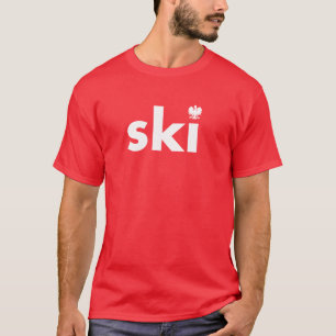 Tshirt de nom de famille Ski polonais