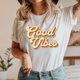 Tshirt Design Good Vibes Retro