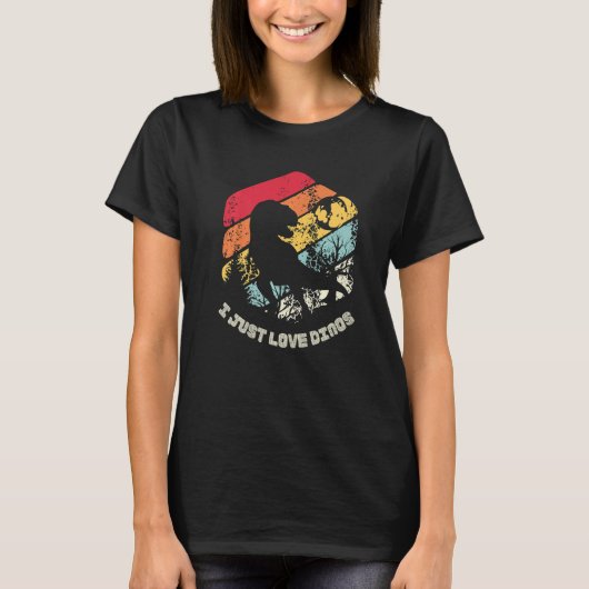 Tshirt Dinosaur, j'adore Dinos, tee Premi (Devant)