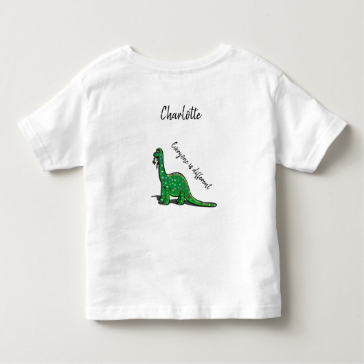 Tshirt Dinosaure Vert mignon (Dos)