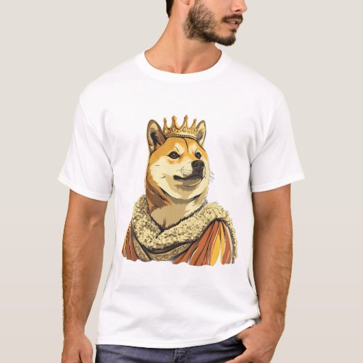 Tshirt Dogecoin King Crypto Meme (Devant)