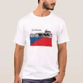 Tshirt Drapeau Tchèque, Czechia, Prague / Hradcany (Devant)