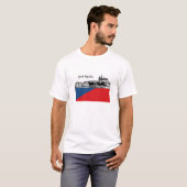 Tshirt Drapeau Tchèque, Czechia, Prague / Hradcany (Devant entier)
