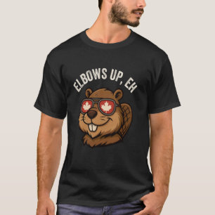 TShirt Drôle Elbows Up Eh Castor Feuille d'Érable
