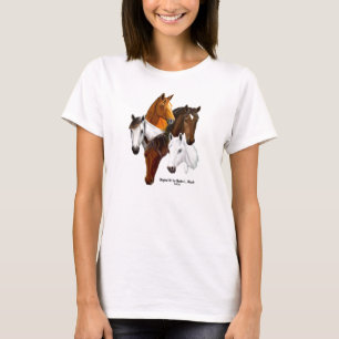 Tshirt, een paard achter die gekke paarse dame. t-shirt