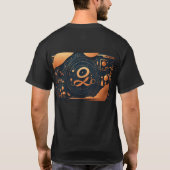 tshirt en coton noir avec design (Dos)