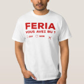 Tshirt feria alcohol humor Bayonne (Voorkant)