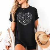 tshirt fleur en forme de coeur