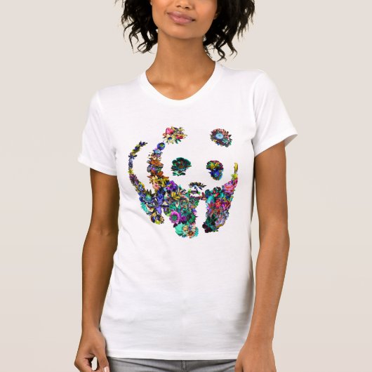 tshirt fleurs panda (Devant)