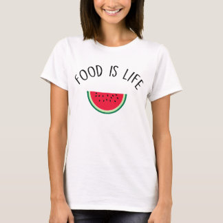 TSHIRT FOOD IS LIFE - FEMME