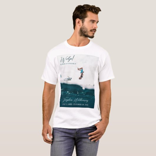 Tshirt funéraire léger pour service commémoratif (Devant entier)