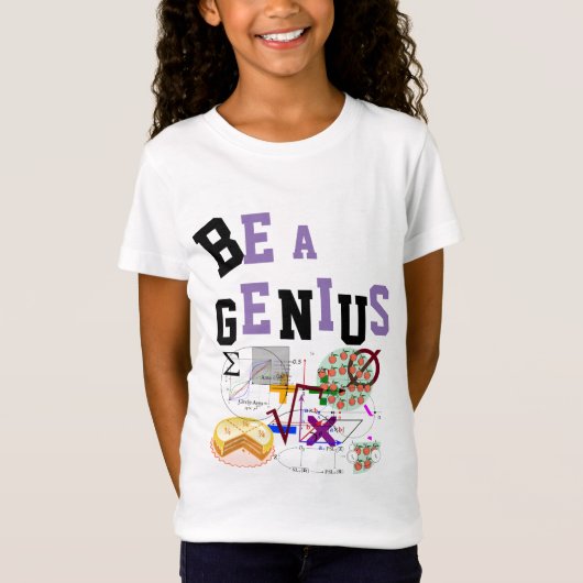 Tshirt GENIUS 4 Filles NOM sur le dos (Devant)