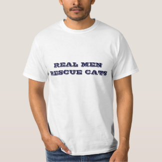 tshirt gezegde echte mannen redden katten