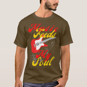 Tshirt Guitare électrique, La musique est ma vie,
