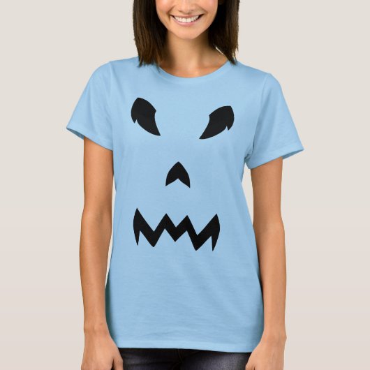 Tshirt Halloween visage citrouille (Devant)