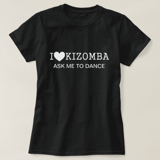 Tshirt « I Love Kizomba » p Femme (Design devant)