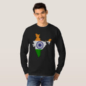 Tshirt Inde, drapeau indien, drapeau indien, indi (Devant entier)