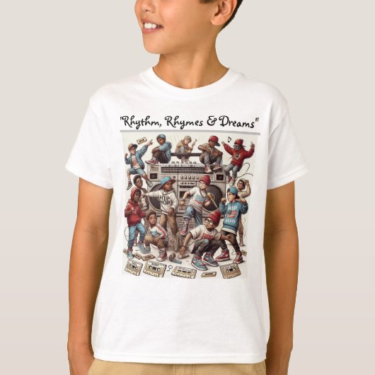 Tshirt Jeune "Rythme, rimes et rêves" (Devant)