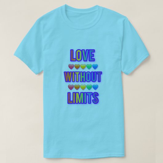 Tshirt love ❤️ without limits. Valentines day 💕 (Design voorkant)