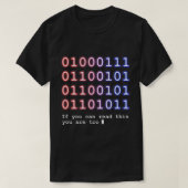 Tshirt Lover Code, Drôle Binary Code Tee, Tech Lov (Design devant)