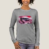 Tshirt manche longue paysage japonais pour femmes  (Recto)