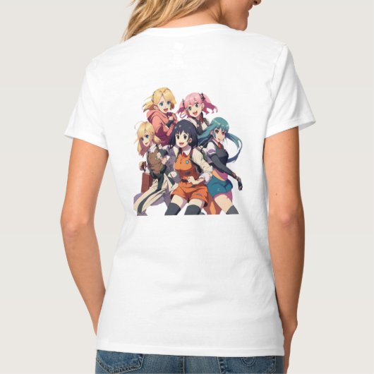 TShirt manga pop art amoureux anime drôle pour fem (Dos)