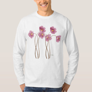 Tshirt minimaliste sauge et rose poudré à motif aq
