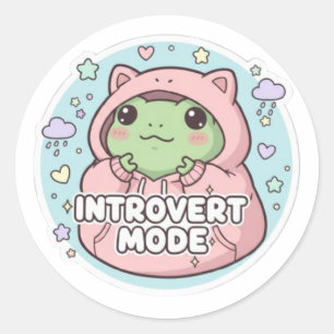 Tshirt Mode Introverti Grenouille Autocollant Mign