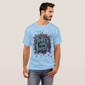 Tshirt multicolore "Plaisanteries et bijoux" (Devant entier)
