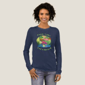 TShirt Navy à manches longues Palm et Flamingo (Recto complet)