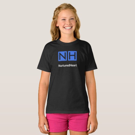 Tshirt noir NHI Kids avec logo (Devant entier)