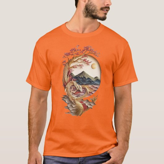 Tshirt Oragami Unisex Dragon (Devant)