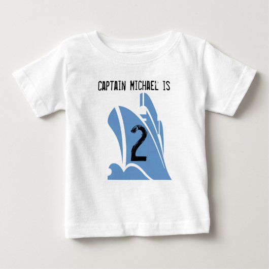 Tshirt personnalisable du capitaine de navire 2e a (Devant)