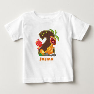 Tshirt personnalisé Dino 2e anniversaire