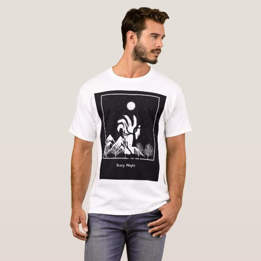 Tshirt pour la nuit effrayante (Devant entier)