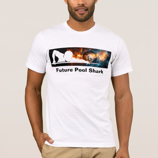 Tshirt Requin de Piscine Bille 8 Billard (Devant)