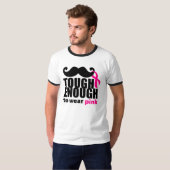 Tshirt Ringer masculin de sensibilisation au cance (Devant entier)