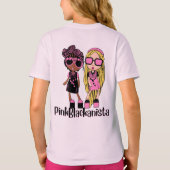 tshirt rose et noir anista (Dos)