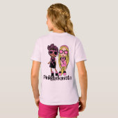 tshirt rose et noir anista (Dos entier)