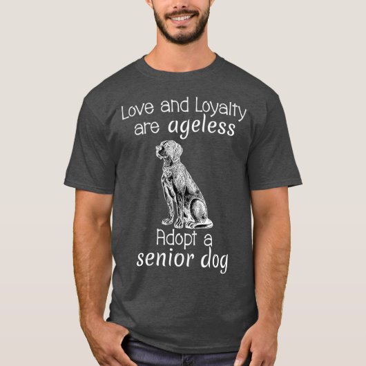 Tshirt Senior Dog Adoption pour Secourir les avoca (Devant)