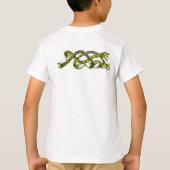 Tshirt Serpents Vikings Entrelaces Vert Ancien (Dos)