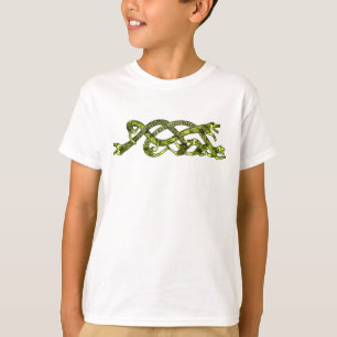 Tshirt Serpents Vikings Entrelaces Vert Ancien