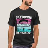 Tshirt Skydive En Couleurs Rétro Tee Pour Skydivin (Devant)
