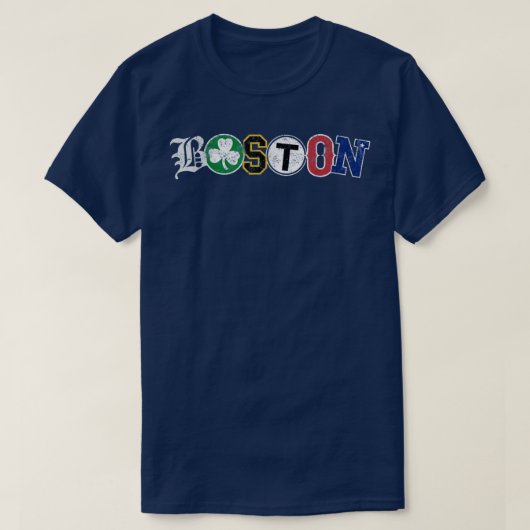 tshirt sport boston townie nouvelle-angleterre fan (Design devant)