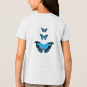 Tshirt Trois Papillons Bleus Clair Vintage (Verso)