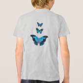 Tshirt Trois Papillons Bleus Clair Vintage (Verso)